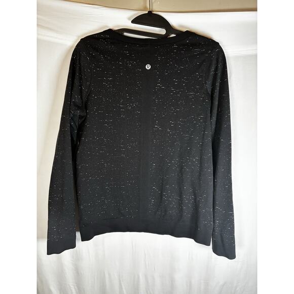 LULULEMON Swiftly Tech Long Sleeve Shirt Black Stretch Women 8? Athleisure Top - Picture 2 of 4